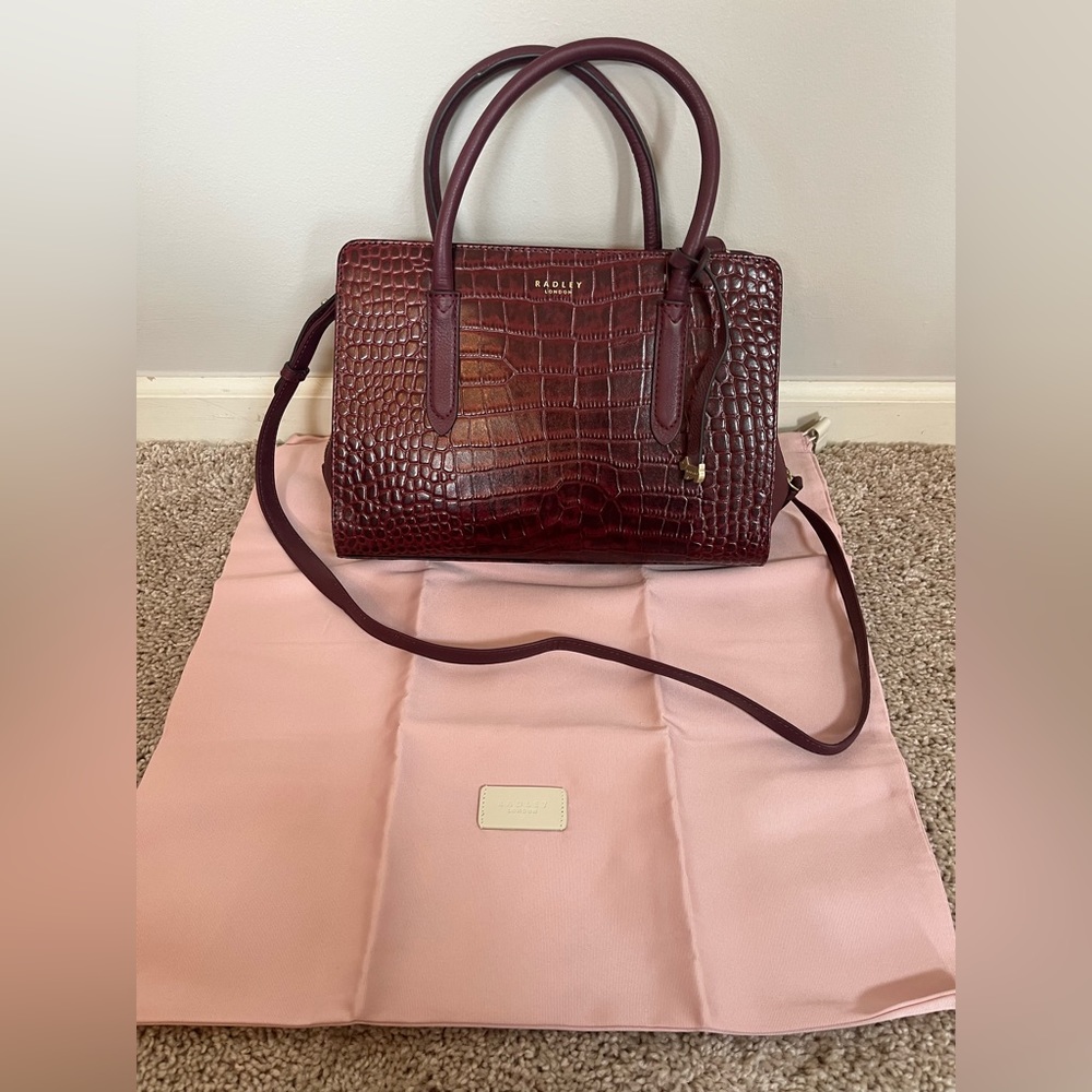 Radley London handbag with faux-croc detail